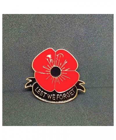 Veterans Day Remembrance Day Memorial Day Gift Poppy Brooch Pins Lest We Forget Flower Badge Broach Lest We Forget C $7.07 Br...