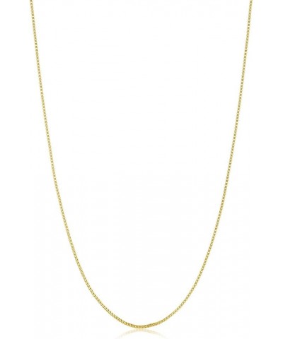 1.6mm 24k Yellow Gold Plated Stainless Steel Square Box Chain Necklace 24.0 Inches $18.54 Necklaces