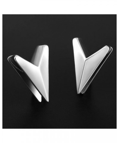 2PCS V Saddle Hangers Gauges for Stretched Ears Plugs Tunnels Hypoallergenic 316 Stainless Steel Ear Saddle Gauges 0G-1"(8mm-...