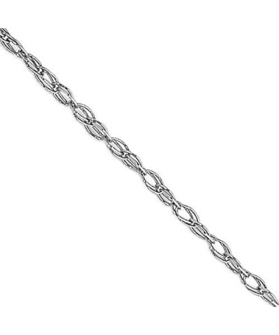 Solid 10k White Gold 0.5mm Carded Cable Rope Chain - 16" 18" 20" 22" 24 16.0 Inches $31.85 Necklaces