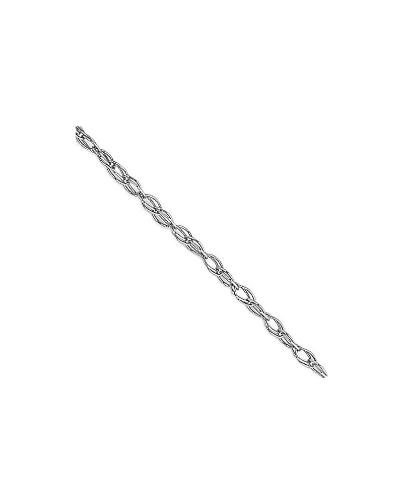 Solid 10k White Gold 0.5mm Carded Cable Rope Chain - 16" 18" 20" 22" 24 16.0 Inches $31.85 Necklaces