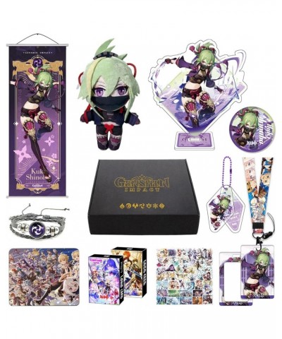 Genshin Impact Box Merch Set with 11 Gifts, Wanderer Cyno Xiao All 5 Stars Characters Plush Poster Acrylic Stand Bracelet Sti...