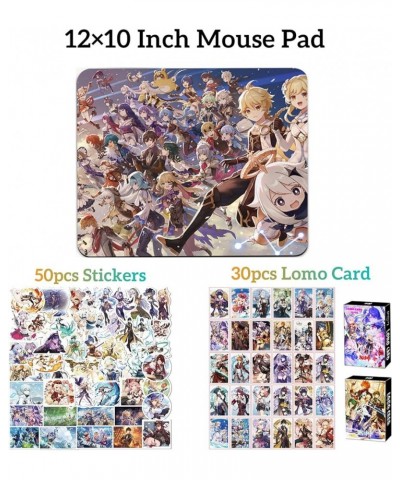 Genshin Impact Box Merch Set with 11 Gifts, Wanderer Cyno Xiao All 5 Stars Characters Plush Poster Acrylic Stand Bracelet Sti...