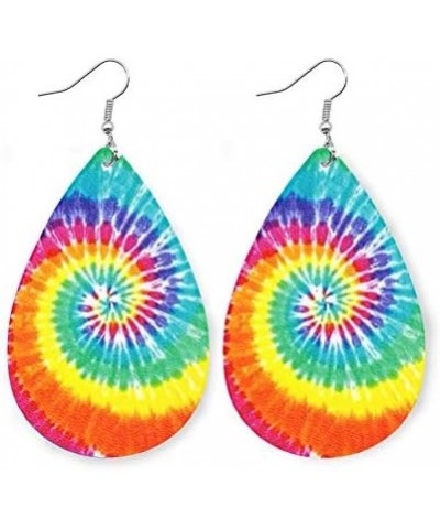 3 Pairs Teacher Teardrop Leather Earrings for Women Girls Funny Pencil Book Rainbow Print Faux Leather Drop Dangle Earrings S...