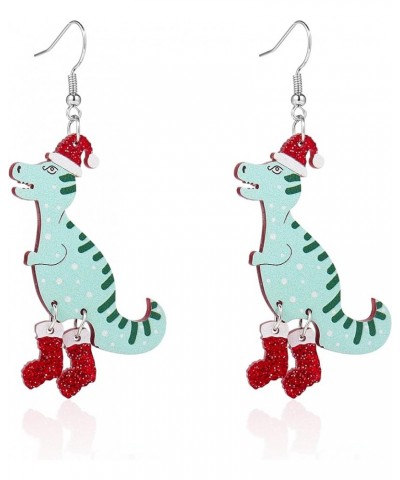 Cute Acrylic Animal Drop Earrings Colorful Boots Chicken Hen Dinosaur Lovely Panda with Bamboos Funny Animal Dangle Earrings ...