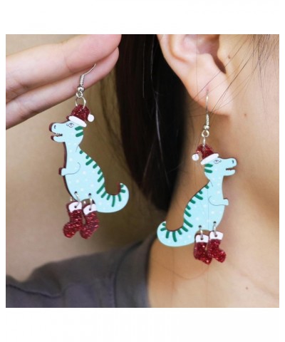 Cute Acrylic Animal Drop Earrings Colorful Boots Chicken Hen Dinosaur Lovely Panda with Bamboos Funny Animal Dangle Earrings ...