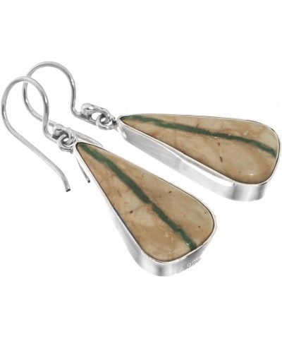 925 Silver Genuine Royston Ribbon Turquoise In Matrix Sterling Earrings, 1" p83325 $47.58 Earrings