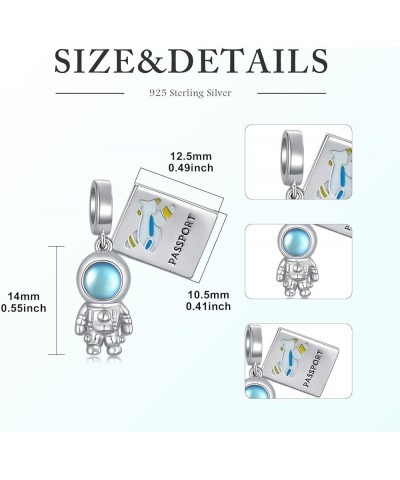 925 Sterling Silver Personalized Photo Charm Fit Snake Bracelet Necklace Customized Image Picture Bead for Women Astronaut $1...