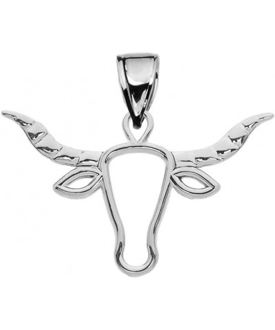 Astrology Jewelry Sterling Silver Open Work Texas Longhorn Bull Pendant $10.00 Pendants