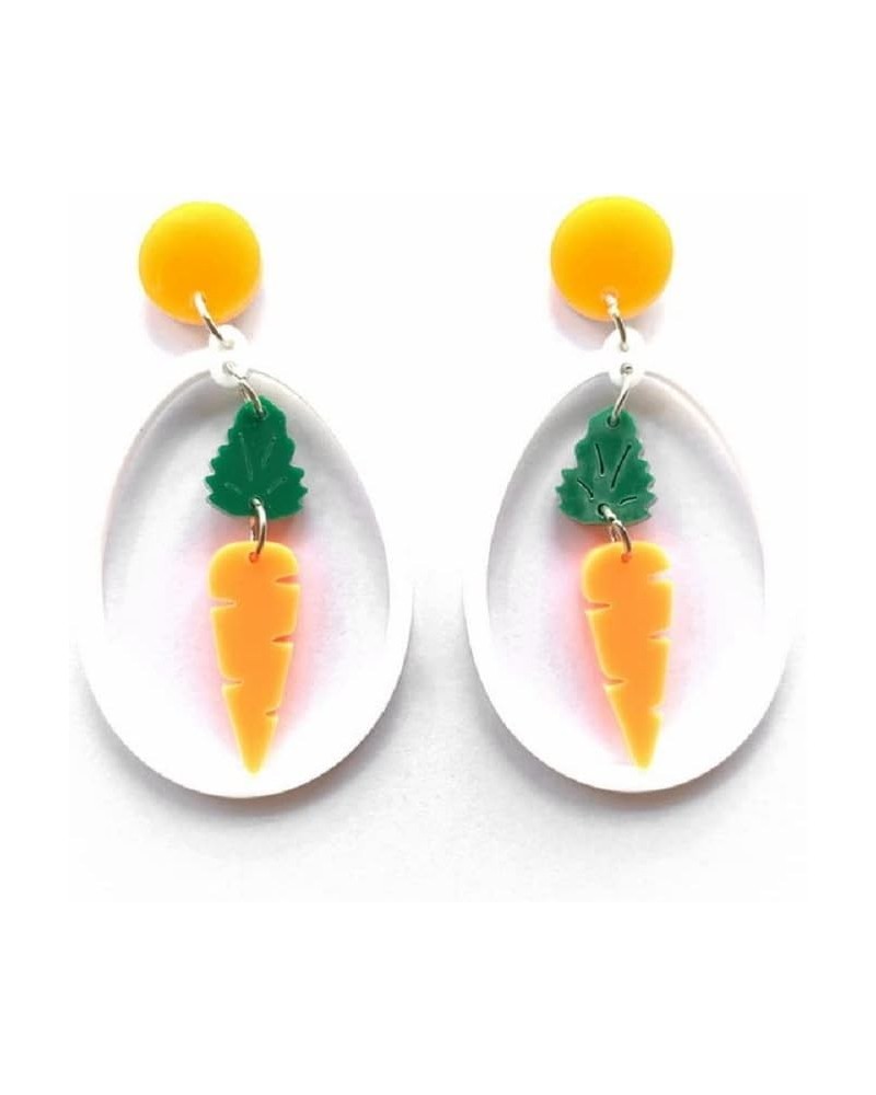 Easter Acrylic Bunny Rabbit Drop Dangle Earrings Leopard Carrot Rainbow Egg for Women Girls Statement Easter Decorations Holi...