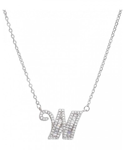 Initial Necklace White Gold Zirconia Necklace A-Z Jewelry Gifts for Women W $16.79 Necklaces