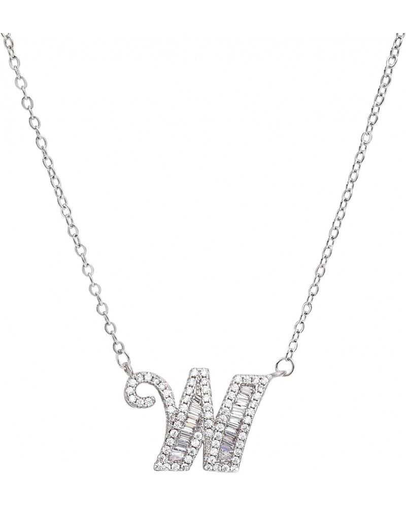 Initial Necklace White Gold Zirconia Necklace A-Z Jewelry Gifts for Women W $16.79 Necklaces