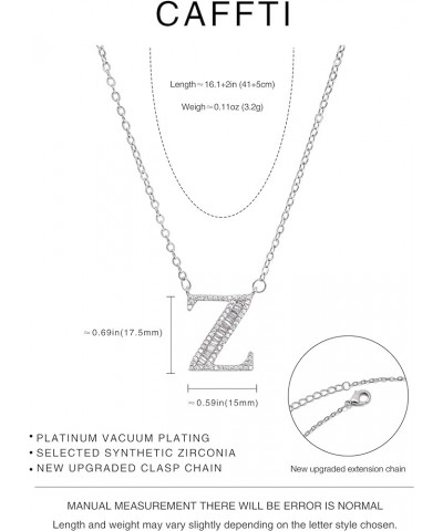 Initial Necklace White Gold Zirconia Necklace A-Z Jewelry Gifts for Women W $16.79 Necklaces