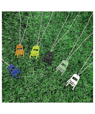 Folding Chair Necklace From Alabama Brawl Battle Of Montgomery Funny Fashion Classic Chair Jewelry for Women Girls black $6.5...