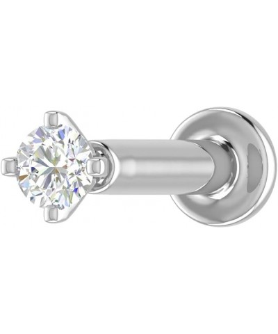 0.03 to 0.14 Carat 4-Prong Solitaire Diamond Nose Pin Stud in 18K Gold White Gold 0.05 carats $51.75 Body Jewelry