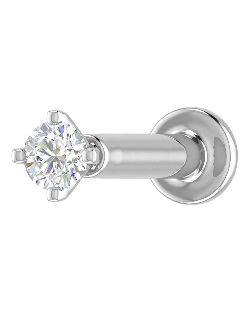 0.03 to 0.14 Carat 4-Prong Solitaire Diamond Nose Pin Stud in 18K Gold White Gold 0.05 carats $51.75 Body Jewelry