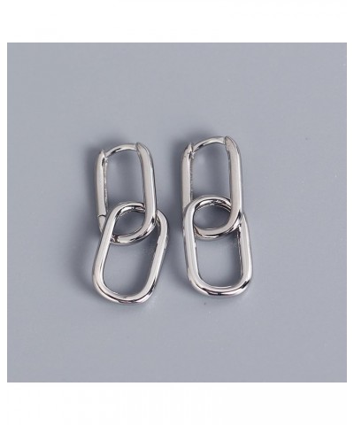 Chain Link Earrings Paperclip Earrings for Women Silver and Gold Earrings Two Tone Earrings Statement Earrings Trendy Earring...