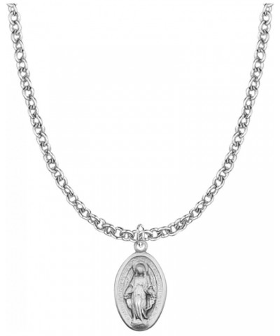 Petite Our Lady of Grace Miraculous Medal, 5/8 Inch Silver $35.60 Necklaces