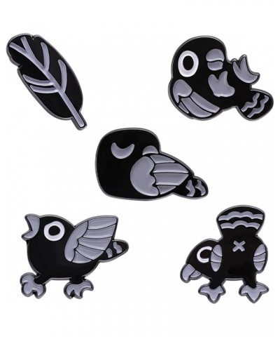 Black Bird Enamel Pins for Women Kids Cute Animal Enamel Brooch Pins for Jackets Clothes Naughty Bird Enamel Brooch Badge DIY...