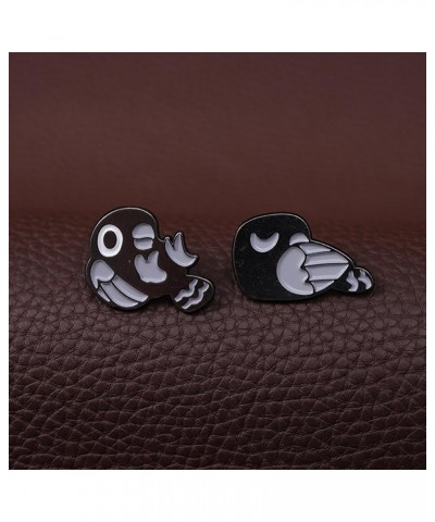 Black Bird Enamel Pins for Women Kids Cute Animal Enamel Brooch Pins for Jackets Clothes Naughty Bird Enamel Brooch Badge DIY...