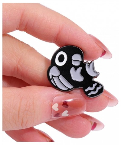 Black Bird Enamel Pins for Women Kids Cute Animal Enamel Brooch Pins for Jackets Clothes Naughty Bird Enamel Brooch Badge DIY...