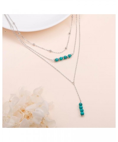 S925 Sterling Silver Triple Layer Pendant Choker Necklace for Women 16"+2 H $15.96 Necklaces