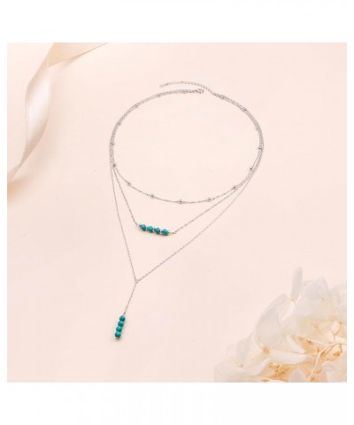 S925 Sterling Silver Triple Layer Pendant Choker Necklace for Women 16"+2 H $15.96 Necklaces