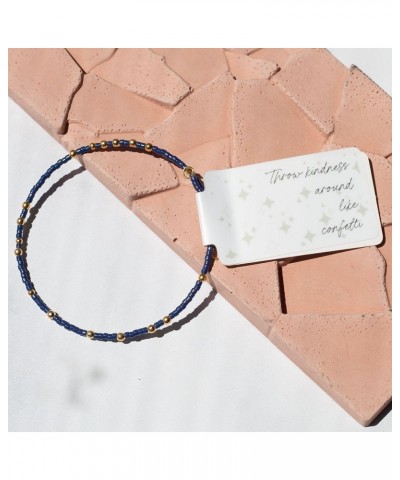 Confetti Bangles in Delicate Miyuki Glass and Gold Plated Beads, 2-3mm Collections Navy $9.03 Bracelets