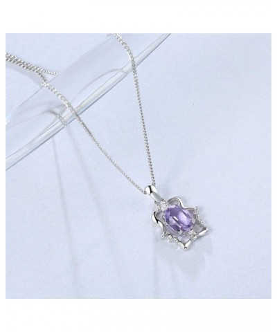 Zodiac Constellation Necklace Crystals Birthstone Jewelry Gifts for Women Girls F_5.21-6.21Gemini Purple $10.63 Necklaces