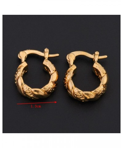 Stardust 24K Gold Plated Twist Brass Metal Earrings Hoop Earrings $6.15 Earrings