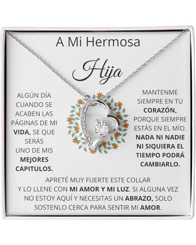 A Mi Hija - Collar De Amor Eterno, Regalos Para El Dia De La Madre En Español, Collar Para El Amor De Mi Vida, Regalos Para P...