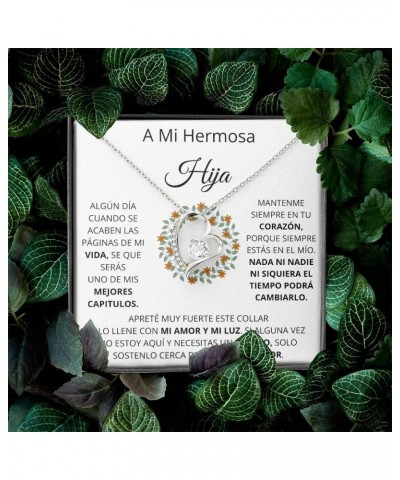 A Mi Hija - Collar De Amor Eterno, Regalos Para El Dia De La Madre En Español, Collar Para El Amor De Mi Vida, Regalos Para P...