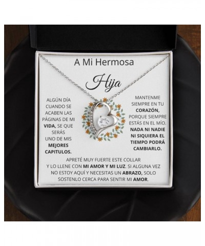 A Mi Hija - Collar De Amor Eterno, Regalos Para El Dia De La Madre En Español, Collar Para El Amor De Mi Vida, Regalos Para P...