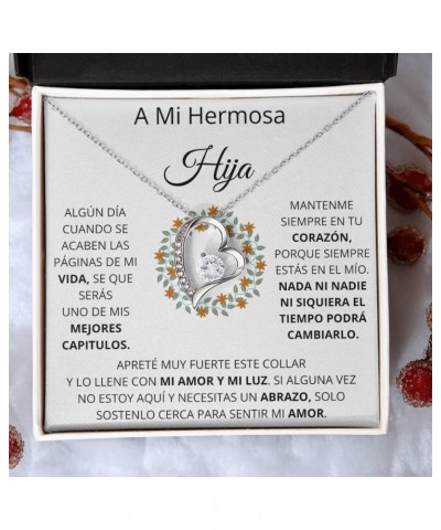 A Mi Hija - Collar De Amor Eterno, Regalos Para El Dia De La Madre En Español, Collar Para El Amor De Mi Vida, Regalos Para P...