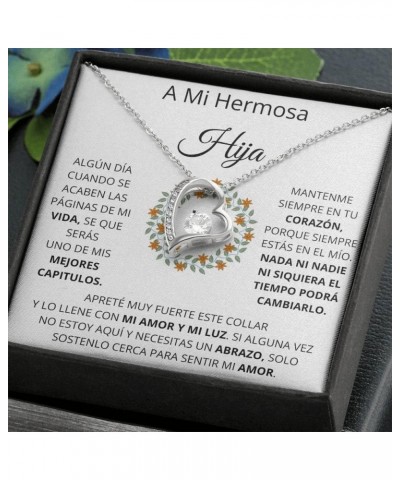 A Mi Hija - Collar De Amor Eterno, Regalos Para El Dia De La Madre En Español, Collar Para El Amor De Mi Vida, Regalos Para P...