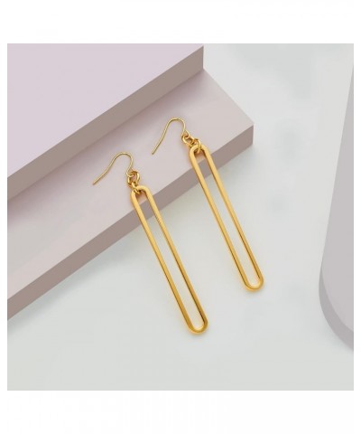 Geometric Link Drop Dangle Earrings for Women Long Link Dangle Earrings Jewelry Gift,Gold&Silver Gold Elegant Link $10.82 Ear...