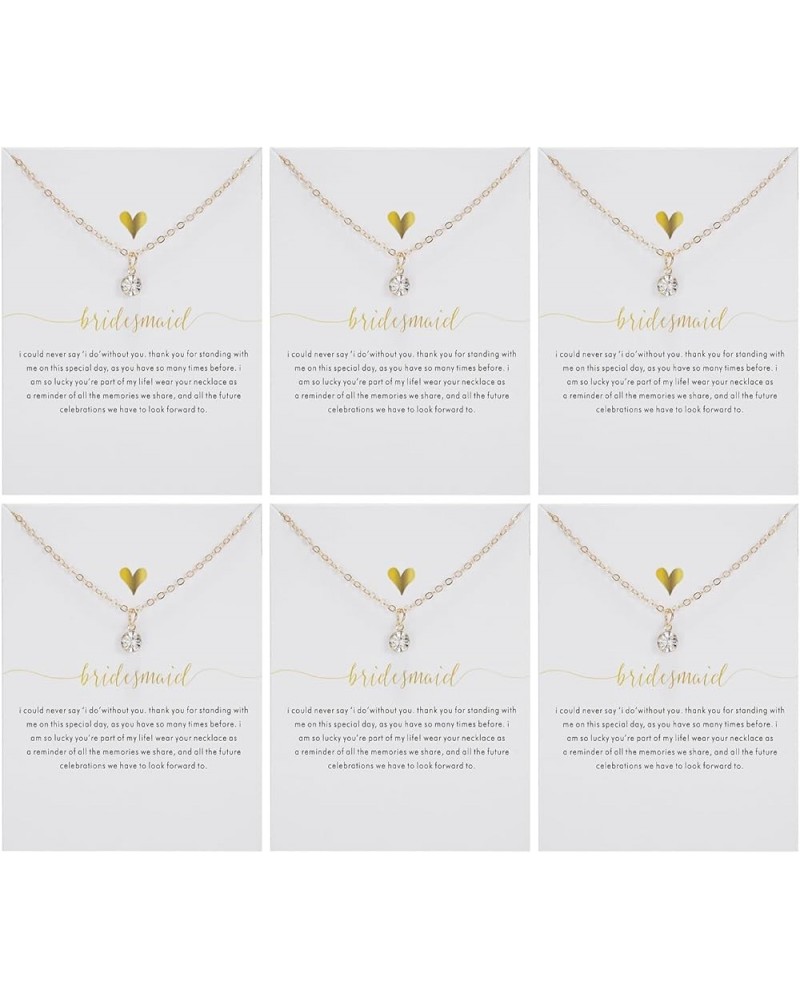 2/4/6Pcs Bridesmaid Necklace for Women Bridesmaid Gifts Love Knot Necklace from Bride Wedding Gifts 8-6pcs $11.50 Necklaces