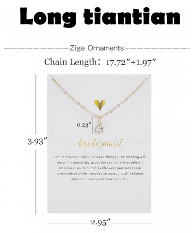 2/4/6Pcs Bridesmaid Necklace for Women Bridesmaid Gifts Love Knot Necklace from Bride Wedding Gifts 8-6pcs $11.50 Necklaces