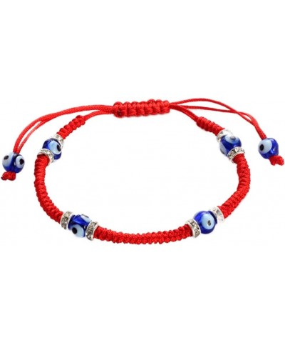 2pcs Eye Shaped Bead Bracelet Handmade Bracelet Adjustable Bracelet for Couple Weaving Bracelet for Gift Red Size 1 $7.66 Others