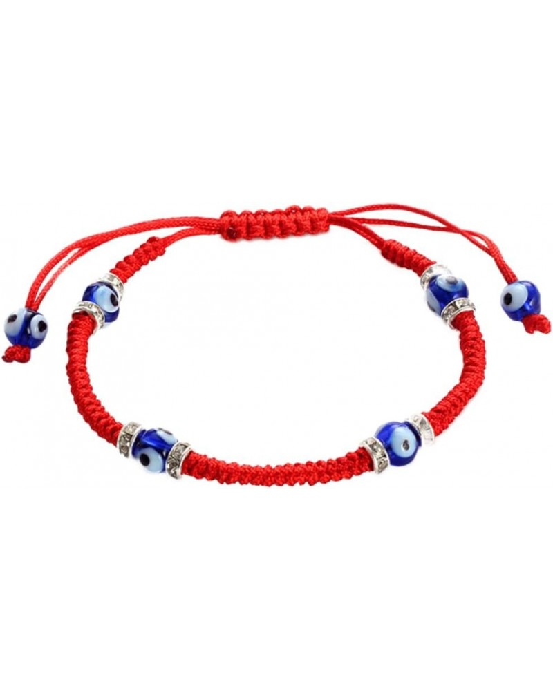 2pcs Eye Shaped Bead Bracelet Handmade Bracelet Adjustable Bracelet for Couple Weaving Bracelet for Gift Red Size 1 $7.66 Others