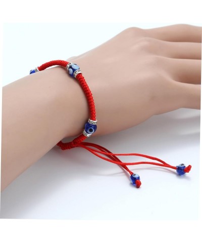 2pcs Eye Shaped Bead Bracelet Handmade Bracelet Adjustable Bracelet for Couple Weaving Bracelet for Gift Red Size 1 $7.66 Others