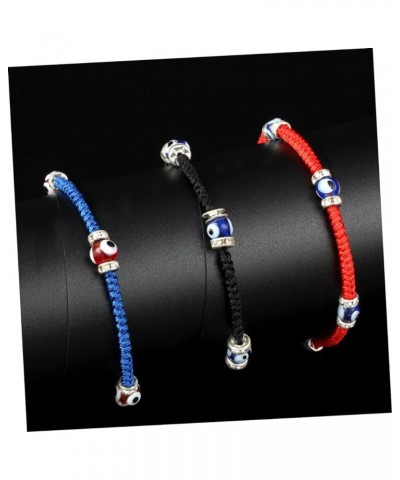 2pcs Eye Shaped Bead Bracelet Handmade Bracelet Adjustable Bracelet for Couple Weaving Bracelet for Gift Red Size 1 $7.66 Others