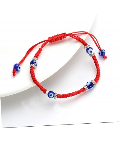 2pcs Eye Shaped Bead Bracelet Handmade Bracelet Adjustable Bracelet for Couple Weaving Bracelet for Gift Red Size 1 $7.66 Others