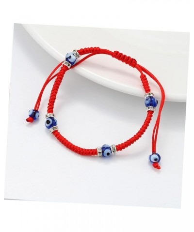 2pcs Eye Shaped Bead Bracelet Handmade Bracelet Adjustable Bracelet for Couple Weaving Bracelet for Gift Red Size 1 $7.66 Others