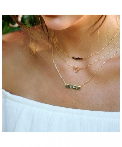 Personalized Dainty Monogram Initial Letter Necklace Gold Tone for Women P $10.89 Necklaces