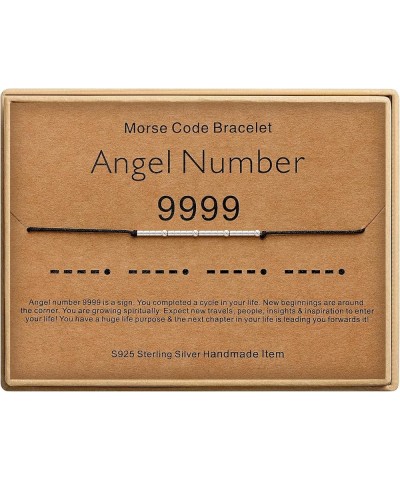 Angel Number Bracelets for Women Number Morse Code Bracelets Numerology Jewelry Inspirational Gifts for Women 9999 $11.38 Bra...