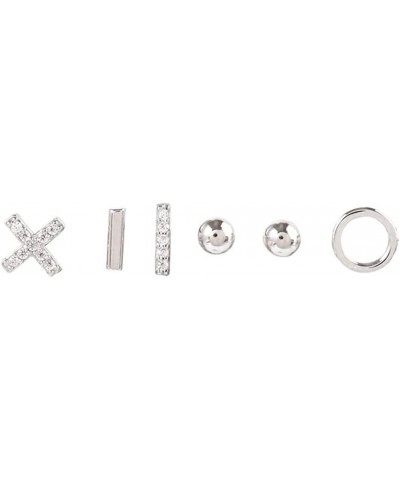 Cross Cuffs Small Hoop Earrings for Women Teen 925 Silver Pins Multipack Zircon Fashion Simple Kpop Korean Style Heart Star D...