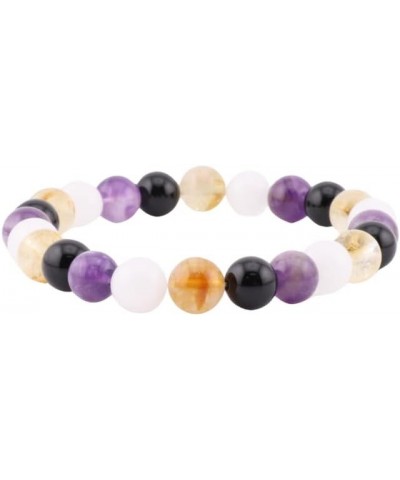 LGBTQ+ Pride Bracelet for Non-Binary - Handcrafted Natural Stone Jewelry Metal Free $12.48 Bracelets