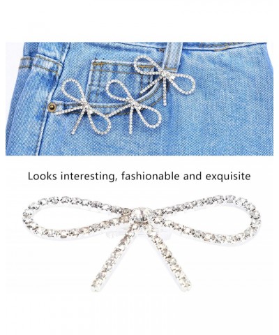 10Pcs Rhinestone Bow Brooch, Flash Glass Chain Hair Accessories for Dress Pin $9.96 Brooches & Pins