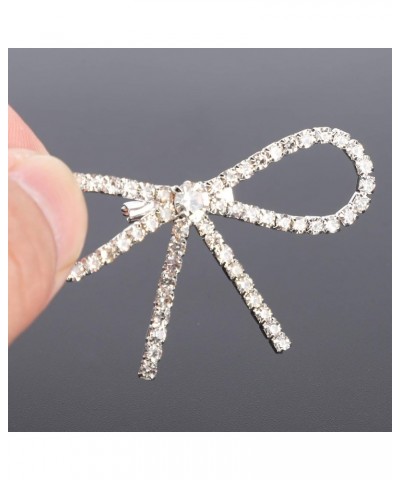 10Pcs Rhinestone Bow Brooch, Flash Glass Chain Hair Accessories for Dress Pin $9.96 Brooches & Pins